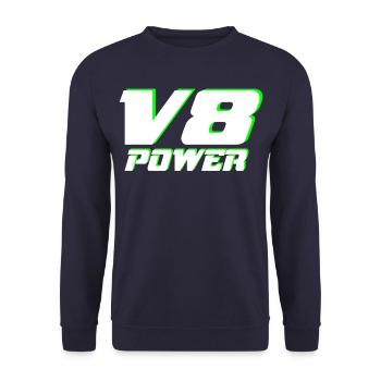 V8 - Unisex Sweatshirt - navy - Front - Alina (178cm) & Michal (187cm)