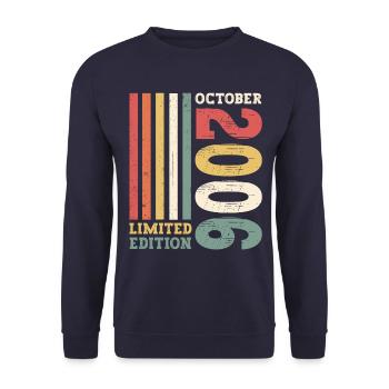 October Vintage 2006 16th Birthday Gift Cool - Unisex Sweatshirt - navy - Front - Alina (178cm) & Michal (187cm)