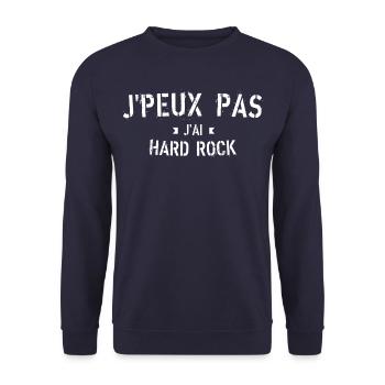 J peux pas j ai hard rock - Sweat-shirt Unisexe - marine - Devant - Alina (178cm) & Michal (187cm)
