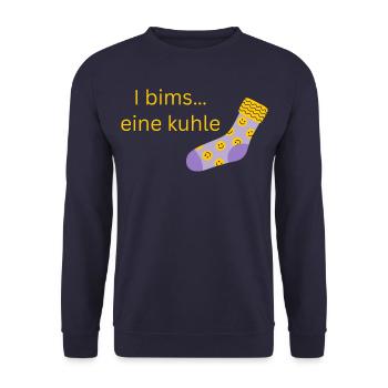 coole Socke - Unisex Pullover - Navy - Vorne - Alina (178cm) & Michal (187cm)