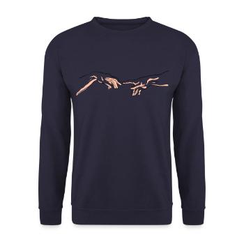 Michelangelo - Unisex Sweatshirt - navy - Front - Alina (178cm) & Michal (187cm)