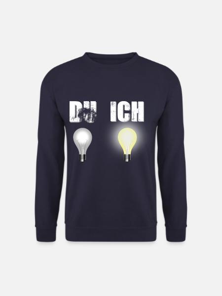 Glühbirne Schlau Clever Ich Du - Unisex Pullover - Navy