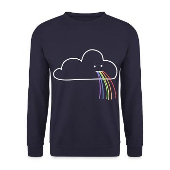Nuage doux drôle coloré pastel lumineux - Sweat-shirt Unisexe - marine - Devant - Alina (178cm) & Michal (187cm)