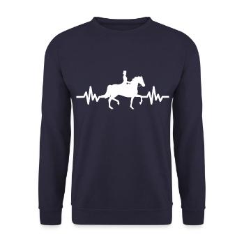 Heartbeat Horse - Stallion Mare Ross Equestrian - Unisex Sweatshirt - navy - Front - Alina (178cm) & Michal (187cm)