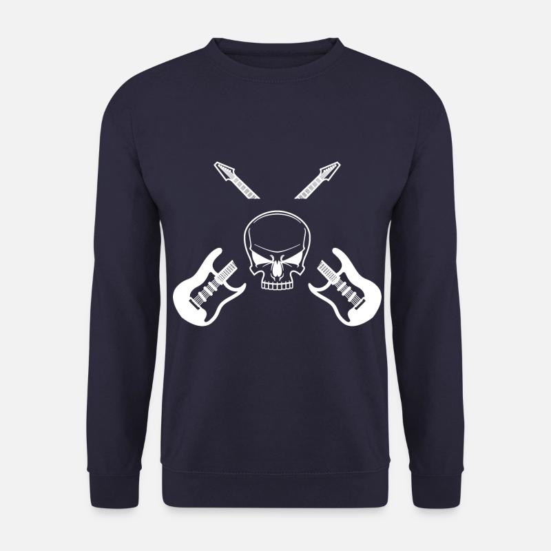 Gitarre - Guitar / Death Metal - Skull - Unisex Pullover - Navy