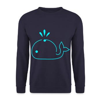 Dolphin Choice Bleu doux - Sweat-shirt Unisexe - marine - Devant - Alina (178cm) & Michal (187cm)