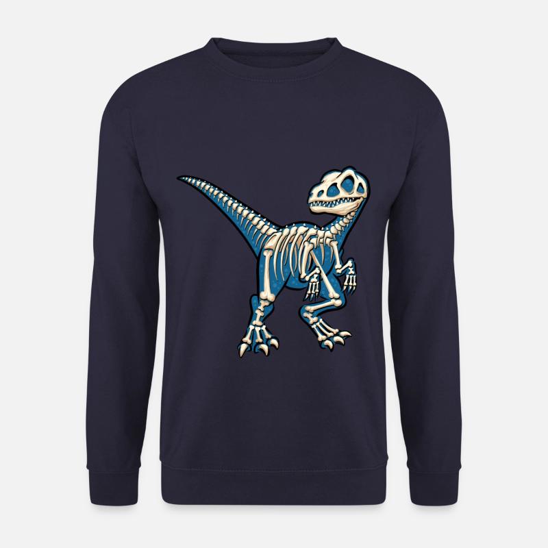 Urzeit Dino Velociraptor Skelett Knochen Raptor - Unisex Pullover - Navy