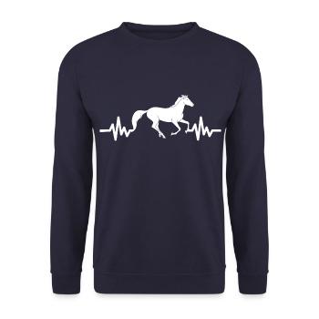 Heartbeat - Étalon Cheval Jument Ross Equestrian - Sweat-shirt Unisexe - marine - Devant - Alina (178cm) & Michal (187cm)