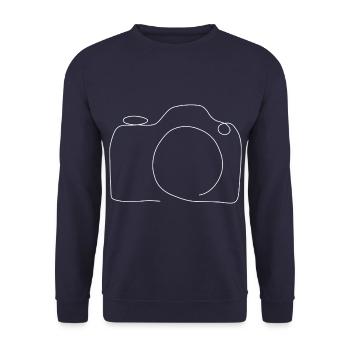 Appareil photo Photographe Photographie Nature Portrait Objectif - Sweat-shirt Unisexe - marine - Devant - Alina (178cm) & Michal (187cm)