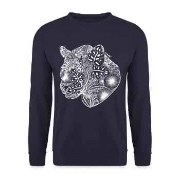 Jungle Panther - Unisex Sweatshirt - navy - Front - Alina (178cm) & Michal (187cm)