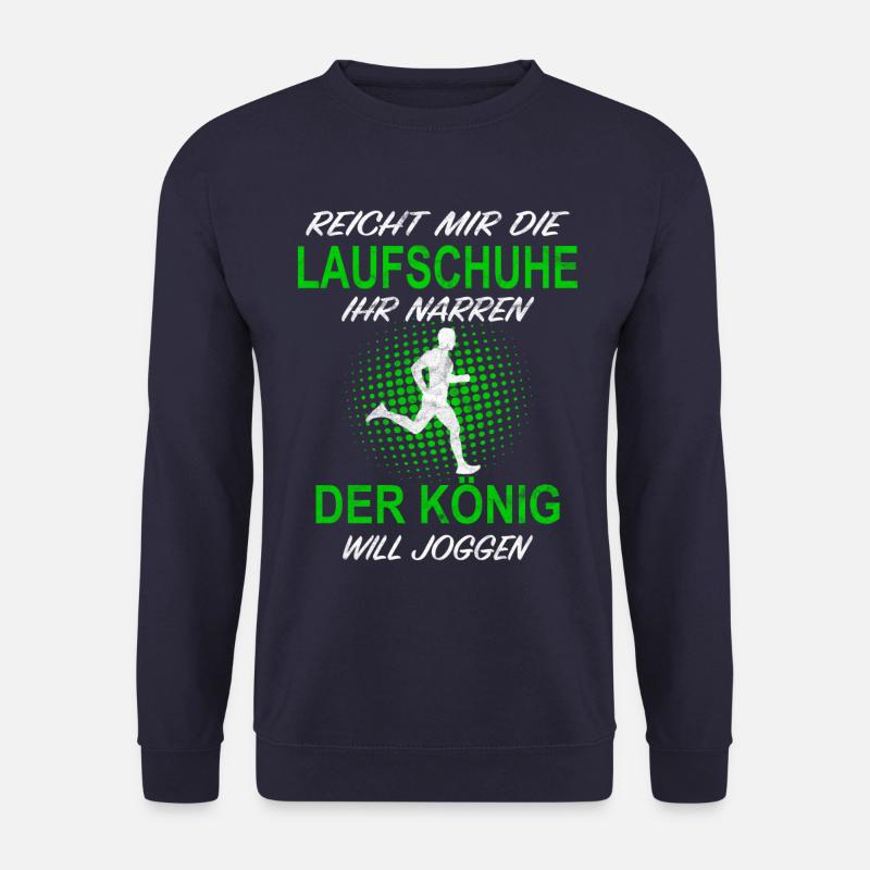 Laufen Joggen König Laufschuhe Sport Jogger - Unisex Pullover - Navy