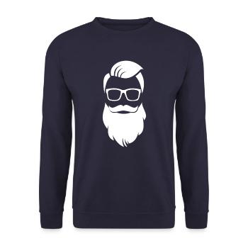 hipster - Unisex Sweatshirt - navy - Front - Alina (178cm) & Michal (187cm)