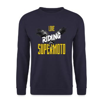 Supermoto Adler - Unisex Pullover - Navy - Vorne - Alina (178cm) & Michal (187cm)