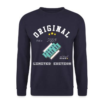 Year 2003 - Unisex Sweatshirt - navy - Front - Alina (178cm) & Michal (187cm)