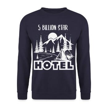 Camping sous les étoiles Camping Caravan Tente - Sweat-shirt Unisexe - marine - Devant - Alina (178cm) & Michal (187cm)