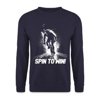 Spin to Win! - Unisex Sweatshirt - navy - Front - Alina (178cm) & Michal (187cm)