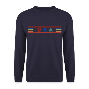 USA - Sweat-shirt Unisexe - marine - Devant - Alina (178cm) & Michal (187cm)