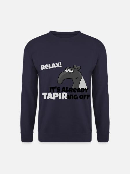 relax grumpy Tapir das löst sich alles Geschenk - Unisex Pullover - Navy