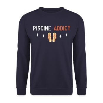 piscine addict - Sweat-shirt Unisexe - marine - Devant - Alina (178cm) & Michal (187cm)