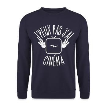 je peux pas j'ai cinéma - Sweat-shirt Unisexe - marine - Devant - Alina (178cm) & Michal (187cm)