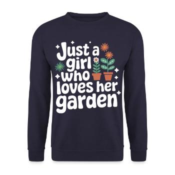 Gardener Garden Plants Gardening - Unisex Sweatshirt - navy - Front - Alina (178cm) & Michal (187cm)