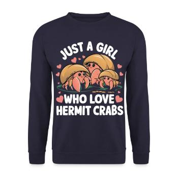 Crab Hermit Crab Crab Crab Crab - Unisex Sweatshirt - navy - Front - Alina (178cm) & Michal (187cm)
