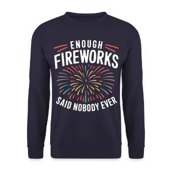 Pyrotechnics Fireworks Pyrotechnics - Unisex Sweatshirt - navy - Front - Alina (178cm) & Michal (187cm)