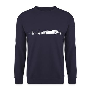 Supercar - Sports Cars / Racing - Luxury - Unisex Sweatshirt - navy - Front - Alina (178cm) & Michal (187cm)