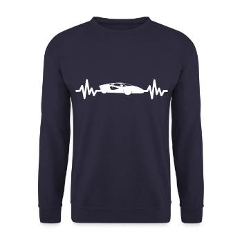 Sports Car Racing Car Car Heartbeat Style - Unisex Sweatshirt - navy - Front - Alina (178cm) & Michal (187cm)