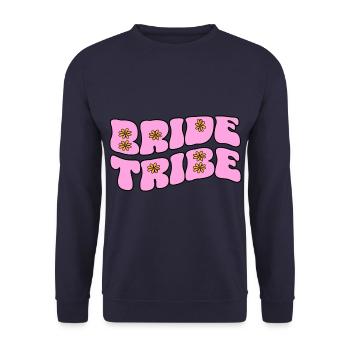 Bride Tribe - Unisex Sweatshirt - navy - Front - Alina (178cm) & Michal (187cm)