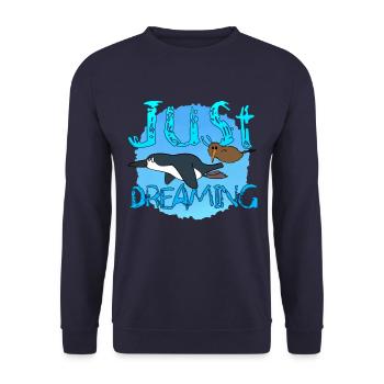 Juste rêver - Sweat-shirt Unisexe - marine - Devant - Alina (178cm) & Michal (187cm)