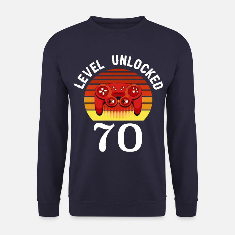 Level 70 unlocked 70 Birthday 70 years old - Unisex Sweatshirt - navy