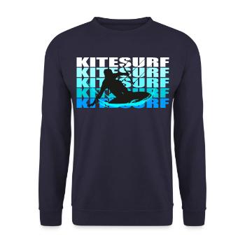 Kitesurf - Unisex Sweatshirt - navy - Front - Alina (178cm) & Michal (187cm)