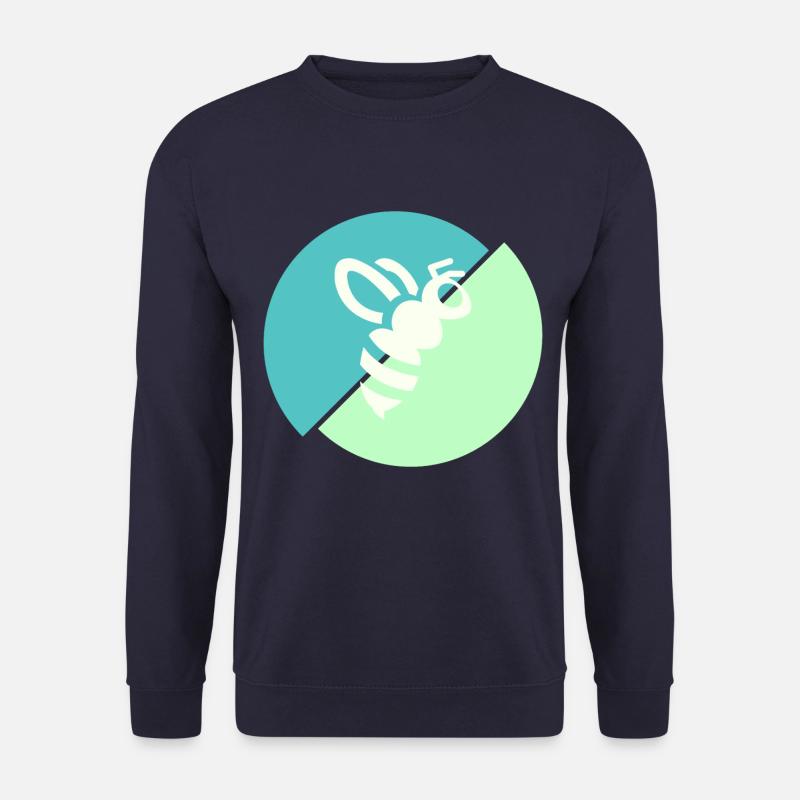 Pastel Green Contrast Bee - Unisex Sweatshirt - navy