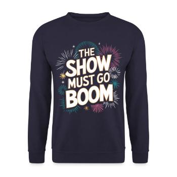 Pyrotechnics Fireworks Pyrotechnics - Unisex Sweatshirt - navy - Front - Alina (178cm) & Michal (187cm)