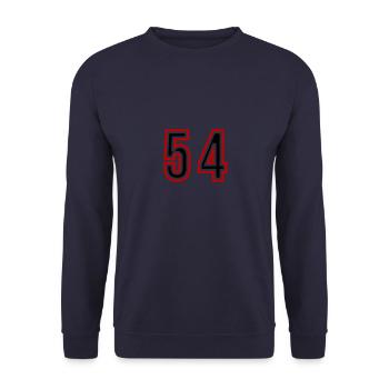 Maillot 54 Années - Sweat-shirt Unisexe - marine - Devant - Alina (178cm) & Michal (187cm)