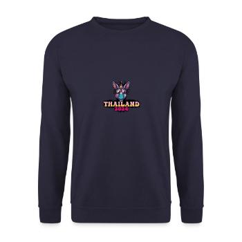 Thaïlande 2024 Âne de fête - Sweat-shirt Unisexe - marine - Devant - Alina (178cm) & Michal (187cm)