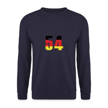 54 Number Germany Jersey - Unisex Sweatshirt - navy - Front - Alina (178cm) & Michal (187cm)