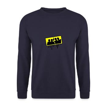 Bachelor Party Team - Unisex Sweatshirt - navy - Front - Alina (178cm) & Michal (187cm)