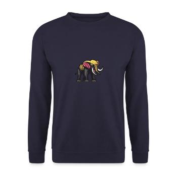 Mammoth Halloween Animal - Unisex Sweatshirt - navy - Front - Alina (178cm) & Michal (187cm)