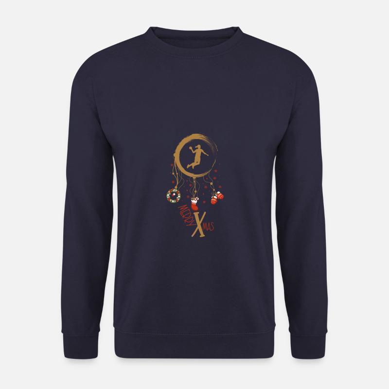 Handball Frau Weihnachten Weihnachtstraumfänger - Unisex Pullover - Navy