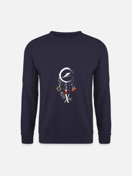 Skispringen Weihnachten Weihnachtstraumfänger - Unisex Pullover - Navy