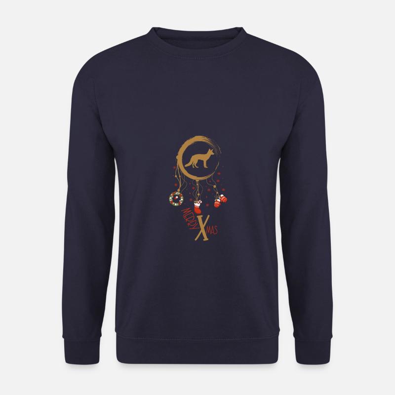 Fuchs Weihnachten Weihnachtstraumfänger - Unisex Pullover - Navy