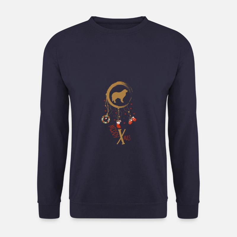 Große Pyrenäen Weihnachten Weihnachtstraumfänger - Unisex Pullover - Navy