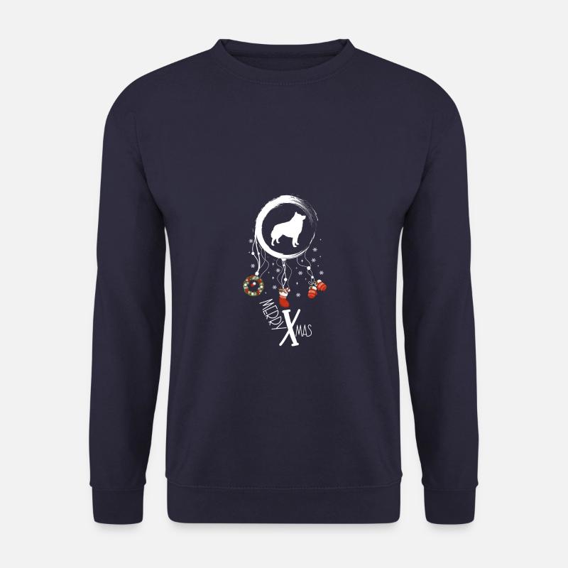 Schipperke Weihnachten Weihnachtstraumfänger - Unisex Pullover - Navy