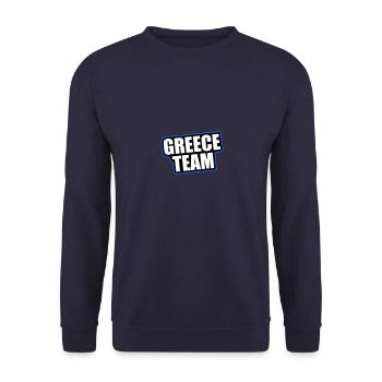 Greece Team Travel Holidays - Unisex Sweatshirt - navy - Front - Alina (178cm) & Michal (187cm)