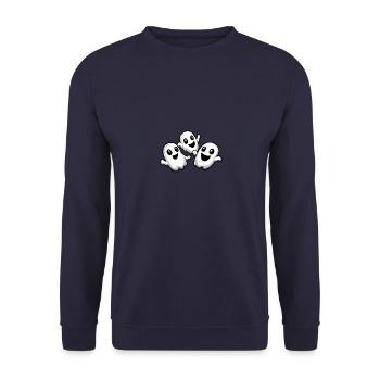 Ghosts Halloween Cute Baby - Unisex Sweatshirt - navy - Front - Alina (178cm) & Michal (187cm)