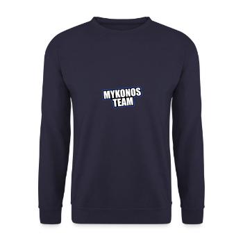 Mykonos Team Reisen Urlaub - Unisex Pullover - Navy - Vorne - Alina (178cm) & Michal (187cm)