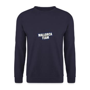 Mallorca Team Reisen Urlaub - Unisex Pullover - Navy - Vorne - Alina (178cm) & Michal (187cm)