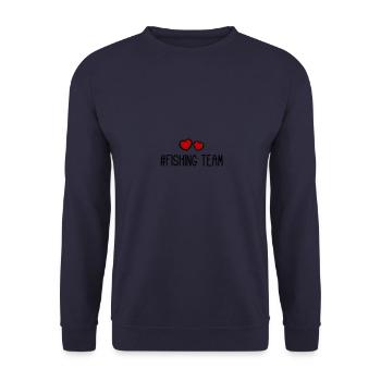 fishing team herz - Unisex Pullover - Navy - Vorne - Alina (178cm) & Michal (187cm)